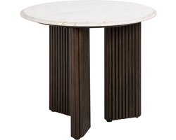 Richmond Bijzettafel Mayfield Marmer Wit Ø55cm