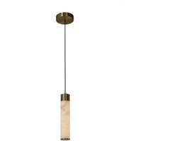 Richmond Interiors Hanglamp Auralith – White Albast Brass Antique