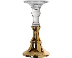 Richmond Kandelaar Glas / goud, hoogte 30 cm, Ø 12 cm