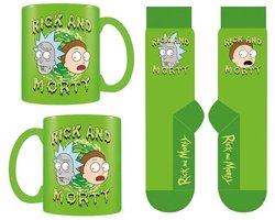 Rick And Morty Portal Mok & Sokken Unisex Kop - meerkleurig - Standard