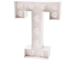 Rico Design Letter T - Led Letters - Neon Verlichting - Neon Sign - Letterlamp - Led Bord - Neon Letters - Licht Letters - Bruiloft Decoratie