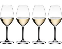 Riedel Champagne Glazen / Witte Wijnglazen Wine Friendly - 4 Stuks - Perfect voor Champagne en Witte Wijn - Vaatwasserbestendig - Kras- en breukbestendig - Kristalglas - Ø 85 mm - Hoogte 221 mm - Glaswerk - Wijnglazen Set