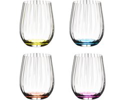 Riedel Tumbler Glas optical Happy O - Ribbel - 337 ml - 4 stuks