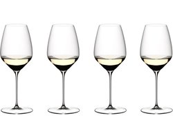 Riedel Wijnglazenset Veloce - Witte wijnglazen voor Riesling - Set van 4 glazen - Kras- en breukbestendig - Vaatwasserbestendig - Kristalglas - Hoogte 247 mm, Diameter 92 mm - Glaswerk - Wijnglazen set
