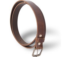 Riem leer unisex Riem - Bruin | Maat 105 - Verstelbare Broekriem - 5 Gaten - Heren- en Damesmode Accessoire – 100% Echt Leder - Riemen voor Mannen en Vrouwen -broekriemen Leren riem