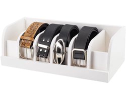 Riemopbergdoos - opbergdoos - Riemorganizer met kast - Houten - Riemorganizer met meerdere vakken voor leren riemen - Opberg- en presentatiedoos - Riem niet inbegrepen