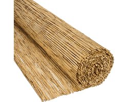 Riet Mat Classic op rol 300 x 100 cm - duurzaam tuinscherm - privacyscherm - balkon afscheiding - bekleding schutting - balkon scherm - tuin afrastering - naturelkleur