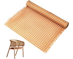 Riet - Rietwebbing - PE Materiaal Flexibel en Sterk - 1 Rol - Voor Meubels en Craftprojecten Bruin