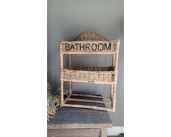 rieten badkamer rek voor op te hangen landelijk