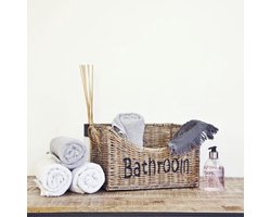 Rieten Mand - Naturel - 24×18×9cm - 'Bathroom' - Rieten Opbergmand - Het Mandenhuys