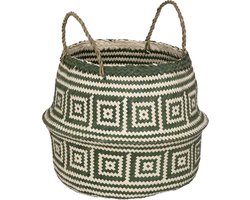 Rieten Mand - Zeegras Naturel groen en naturel 35 x 40 cm - Bloempot