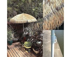 Rieten Patio Parasol Strandparasol Voor Tuin en Patio Outdoor Zonnescherm