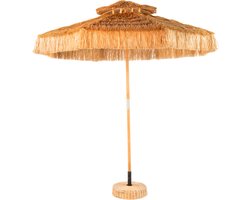 Rieten Raffia Parasol - Exotische Parasol - Kunst Riet - 270 cm