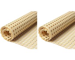Rieten Webbing Rollen - Meubelband Natuurlijk - Meubels Bekleden - Duurzaam PE Materiaal - 2x 203 cm - Imitatie