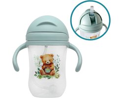 Rietjesbeker baby – Drinkbeker met rietje kind – Oefenbeker - Beer