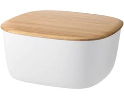Rigtig Box-It broodtrommel 23x23cm H11cm wit