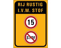 Rij rustig ivm stof bord - kunststof 297 x 420 mm