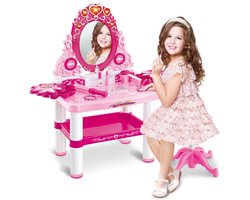 Rijoka Kaptafel Met Krukje - Tafelset Dresser Dream 3+ | Inclusief accessoires | 60x32x75cm