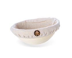 Rijsmand 23cm Rond Rijsmandje voor Broodbakken - inclusief Deegkleed - Geschikt voor Zuurdesem - Broodmand - Banneton - Broodmandje Riet - Brood Bakken