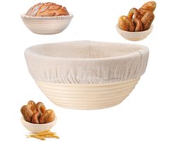 Rijsmand voor brood in Europese stijl - Rijsmand voor brood - Broodpot in rustieke stijl - Ronde rijsmand voor deeg - Bakmand voor thuisgebruik - Rotan opbergmand - Rijsmand voor droge opslag in Europese stijl