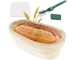 Rijsmandje Ovaal - Inc. deegkleed + mesje - Rijsmand - Banneton - 24 cm