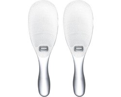 Rijstlepel - 2 Stuks - Serveerlepels - Kunststof - Antiaanbaklaag - Kookgereedschap - Rijstlepel - Rijst Opscheplepel - Keukengereedschap - Geschikt voor keukens en eetkamers - 19*6cm - Transparant