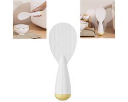 Rijstlepel - Serveerlepels - Rijstlepel Kunststof - Tumbler Rijstlepel -Rijst Opscheplepel - rijstkoker met antiaanbaklaag - keukengereedschap - Kookgereedschap - Wit - Kan op tafel staan