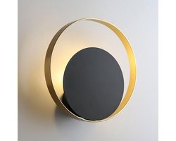 Rilimo Wandlamp Binnen Zwart - Muurlamp Wandlamp Industrieel Wandspot Goud met zwart luxe