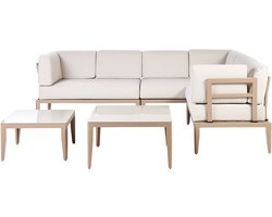 RIMA III - Loungeset voor 6 - Zandbeige - Aluminium