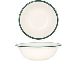 Rinart Kommetje - Green Edge - Porselein - 16 cm (400cc) - set van 6