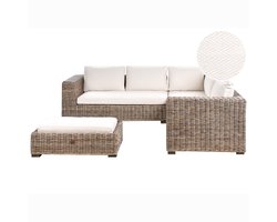 RINELLA - Loungeset 5-zits - Grijs - Rotan