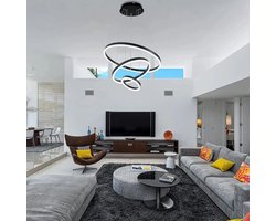 Ring Gecombineerd Kroonluchter Goud/Zwart Led Woonkamer Hanglampen Nordic Light Luxe Kroonluchter Verlichting Keuken Lamp