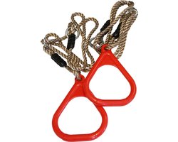 Ringen set kunststof Rood