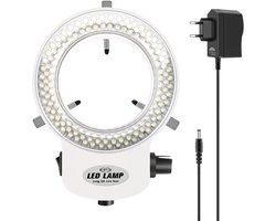 Ringlamp 144 LED - Mini Scoop Lamp - 6000K - Verstelbare Helderheid 0-100% - Professionele Verlichting voor Fotografie, Make-up, Video en Live Streaming
