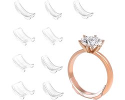 Ringmaat aanpassingset ringverkleiner - transparant - set van 9 stuks