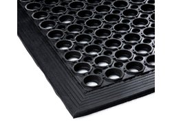 Ringmat rubber 80 x 120 cm - Met rand - Deurmat / Entreemat