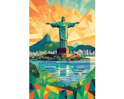 Rio de Janeiro Poster | Christ the Redeemer Poster | Christus de Verlosser Poster | Jezus Poster | Bijbel Poster | Religie Poster | Spiritueel Poster | Brazilie Poster | 60x90cm | Wanddecoratie | Muurposter | 4598 | Geschikt om in te lijsten