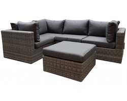 Rio hoek loungeset 5-delig antraciet