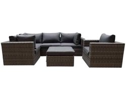 Rio hoek loungeset 6-delig antraciet