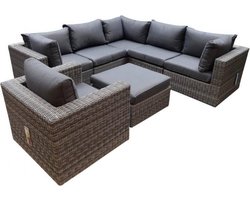 Rio hoek loungeset 7-delig antraciet