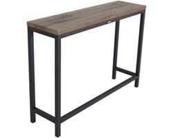 Rise sidetable 30x110cm zwart.