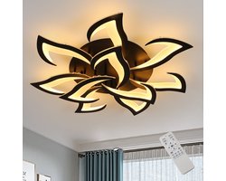 Riserva Vormvrije LED Plafondlamp Zwart Modern Eenvoudig 84W 9450lm Afstandsbediening + APP Traploos Dimbaar 3000-6500K 220V voor Woonkamer Slaapkamer