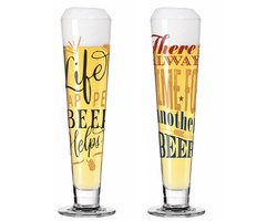 Ritzenhoff Bierglazen Set - 2 Stuks - Kristalglas - 385 ml - Bier Glas - Bierglazen voor Pils en Speciaal Bier - Geschikt voor de Vaatwasser