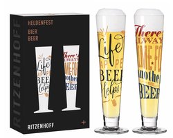 Ritzenhoff Bierglazen Set - 2 Stuks - Kristalglas - 385 ml - Bier Glas - Bierglazen voor Pils en Speciaal Bier - Geschikt voor de Vaatwasser - Made in Germany
