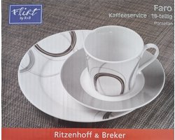 Ritzenhoff & Breker Faro koffieservies 18 delig porselein