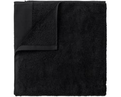 Riva Badtextiel Off Black | 30 x 50 set/2 cm | Zwart | Katoen
