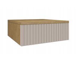 RIVA Nachtkastje Dressoir Hangend Eiken Steen + Kasjmier 45cm