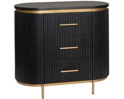 Rivello ladekast - 90 cm - zwart