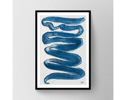 River - Meerdere kleuren - Canvas 60 x 80 cm Zw