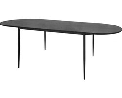 Riverdale eetkamertafel Scott - Ovaal - Zwart - 220cm - 6 pers